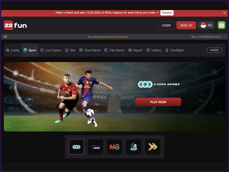 Reseña del casino 22FUN