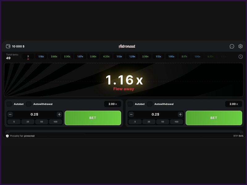 Modo de demostración de Astronaut sin compromiso