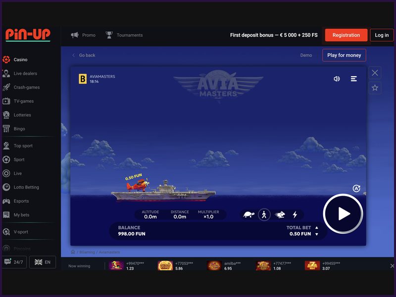 Juego con dinero real Aviamasters