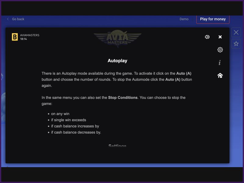 Interfaz de Aviamasters