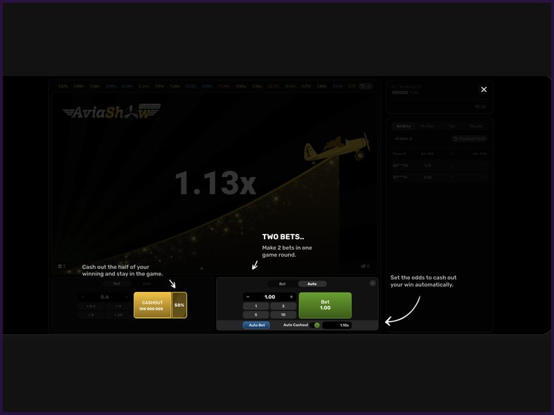 Características del juego Aviashow