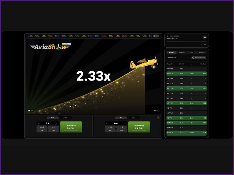 Requisitos para las bonificaciones de Aviashow