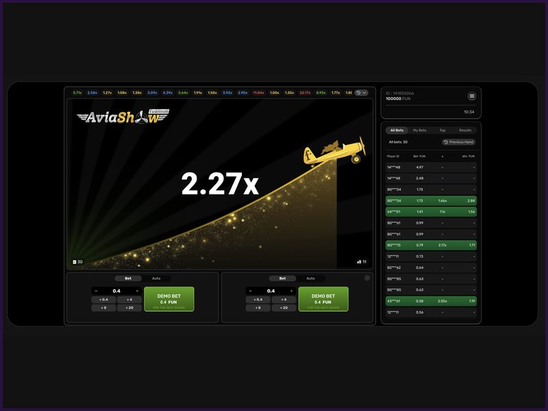 Modo de demostración Aviashow