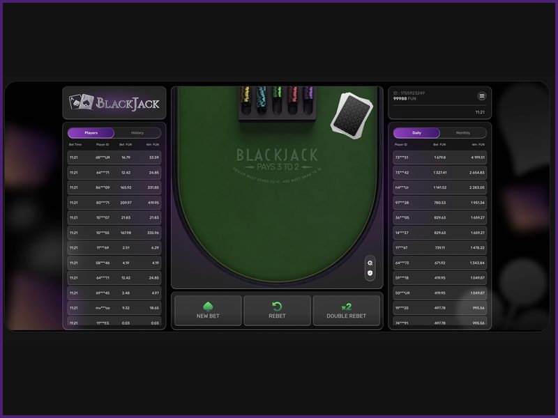 Modo demo de BlackJack