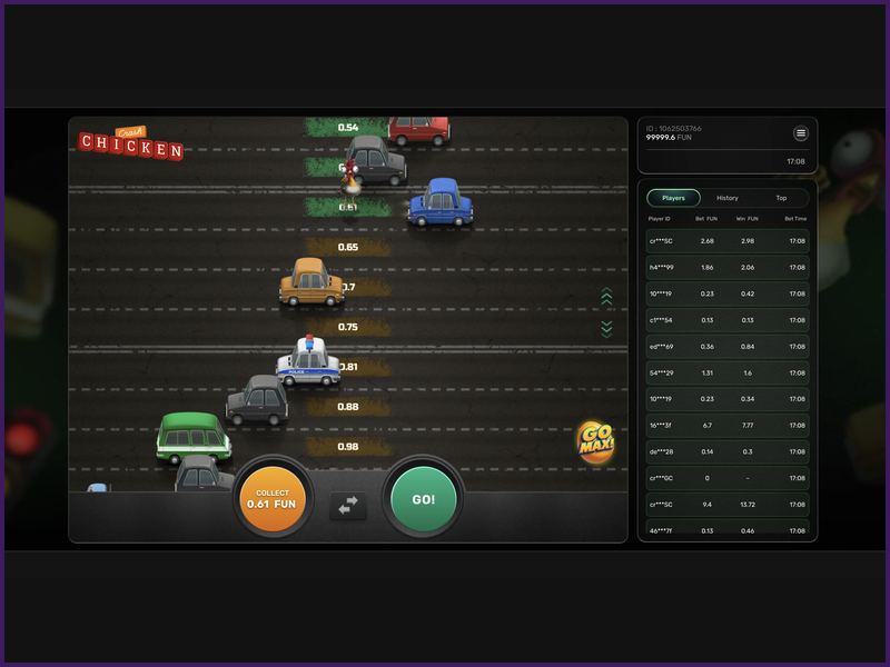 Modalidad de juego y opciones de pago de Chicken Crash