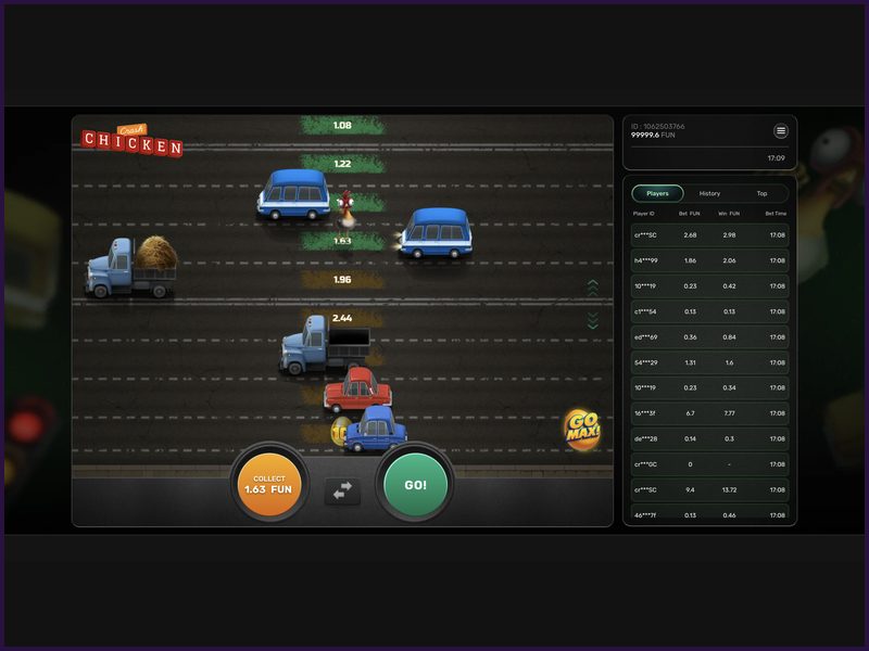 Información sobre la calidad de la conexión a Internet de Chicken Crash