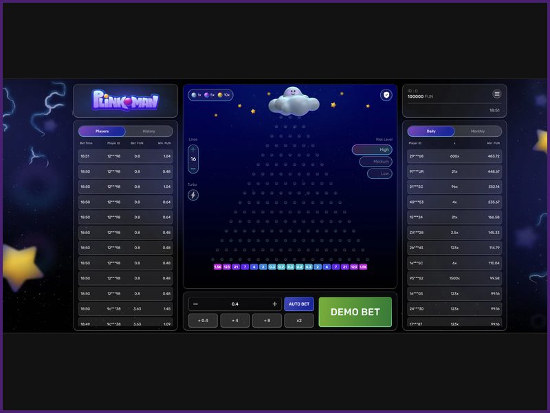 Pasar a apostar con dinero real en Plinkoman