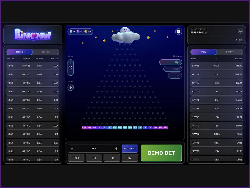 Juego de turnos en Plinkoman