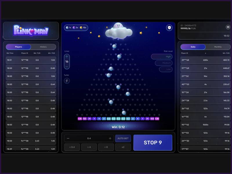 Versión móvil de Plinkoman