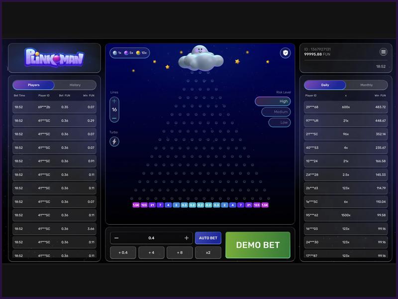 Bonificaciones en el juego Plinkoman