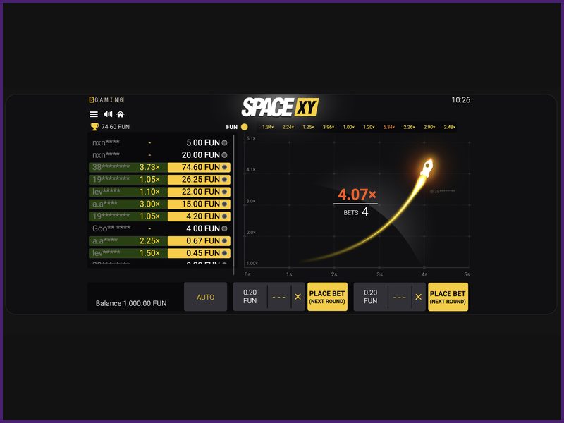 Modo demo de Space XY