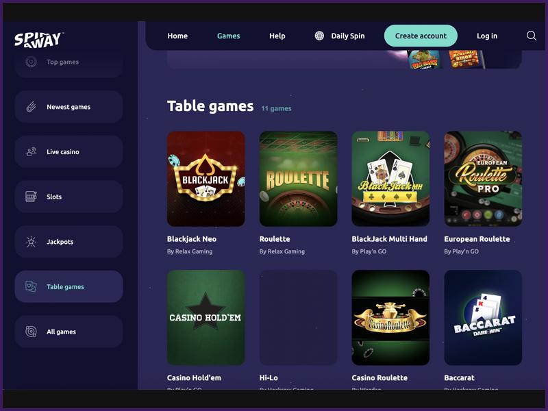 Depósitos y métodos de pago de SpinAway