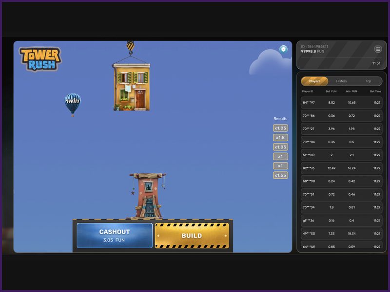 Pasar al juego con apuestas reales en Tower Rush